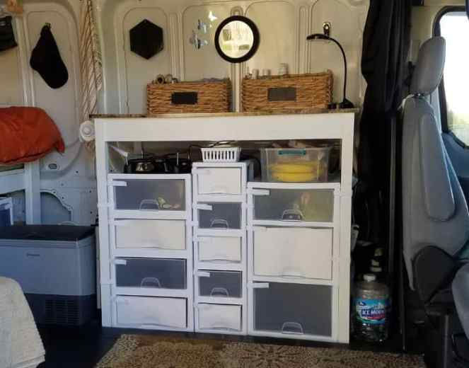 My old van life kitchen set up 2016.